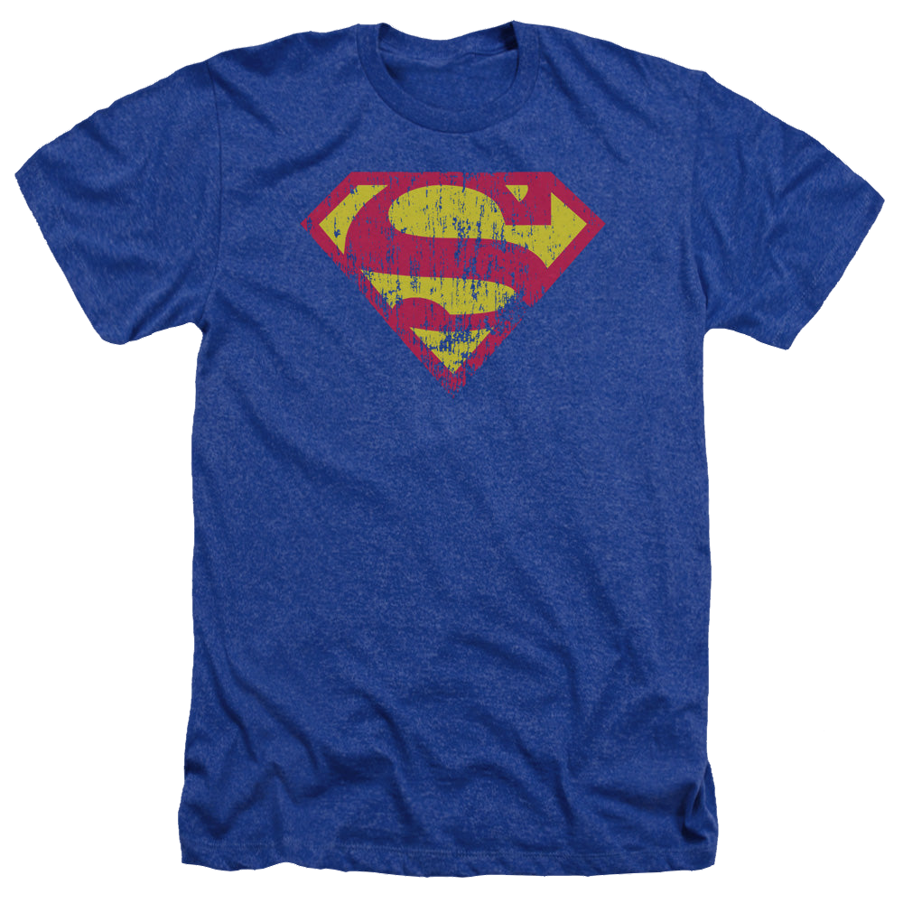 Superman Classic Logo Distressed - Men's Heather T-Shirt Men's Heather T-Shirt Superman