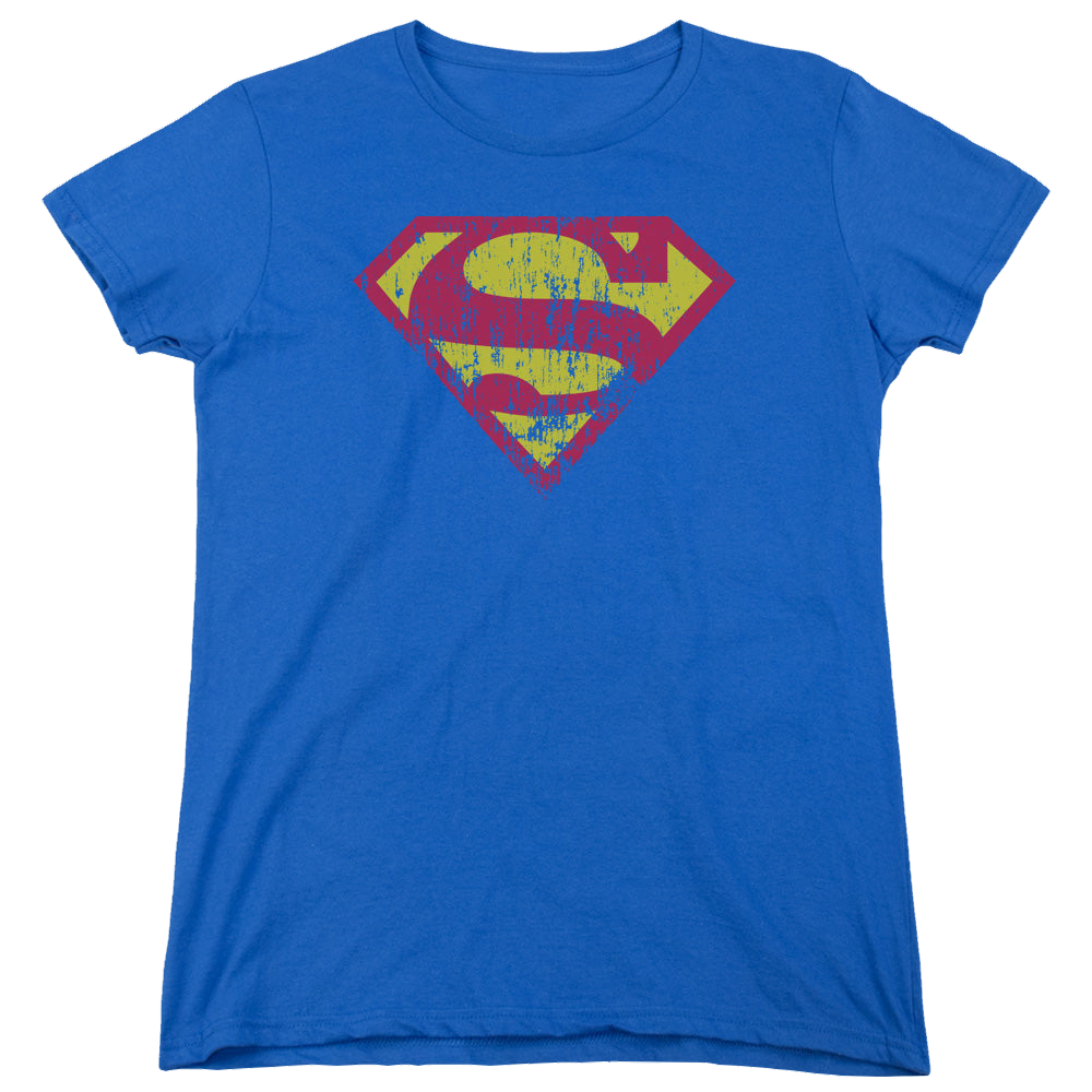 Superman Classic Logo Distressed - Women's T-Shirt Women's T-Shirt Superman