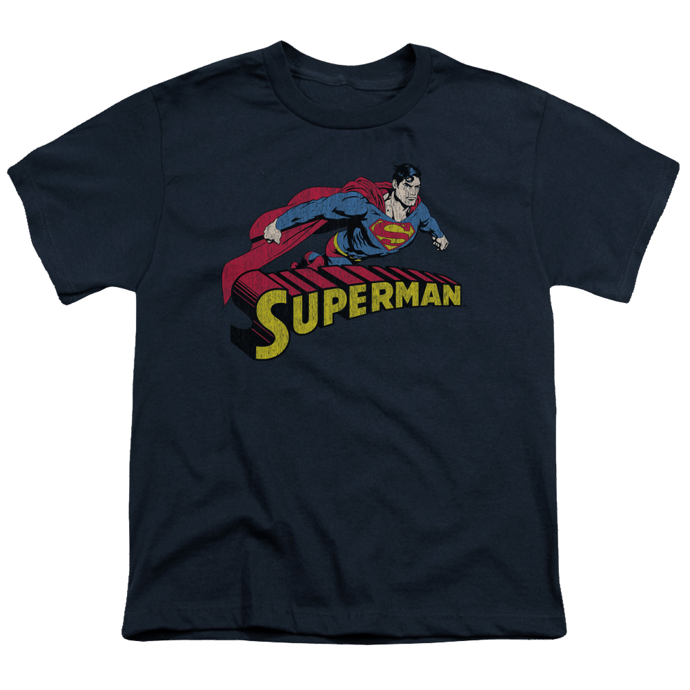 Superman Flying Over - Youth T-Shirt Youth T-Shirt (Ages 8-12) Superman