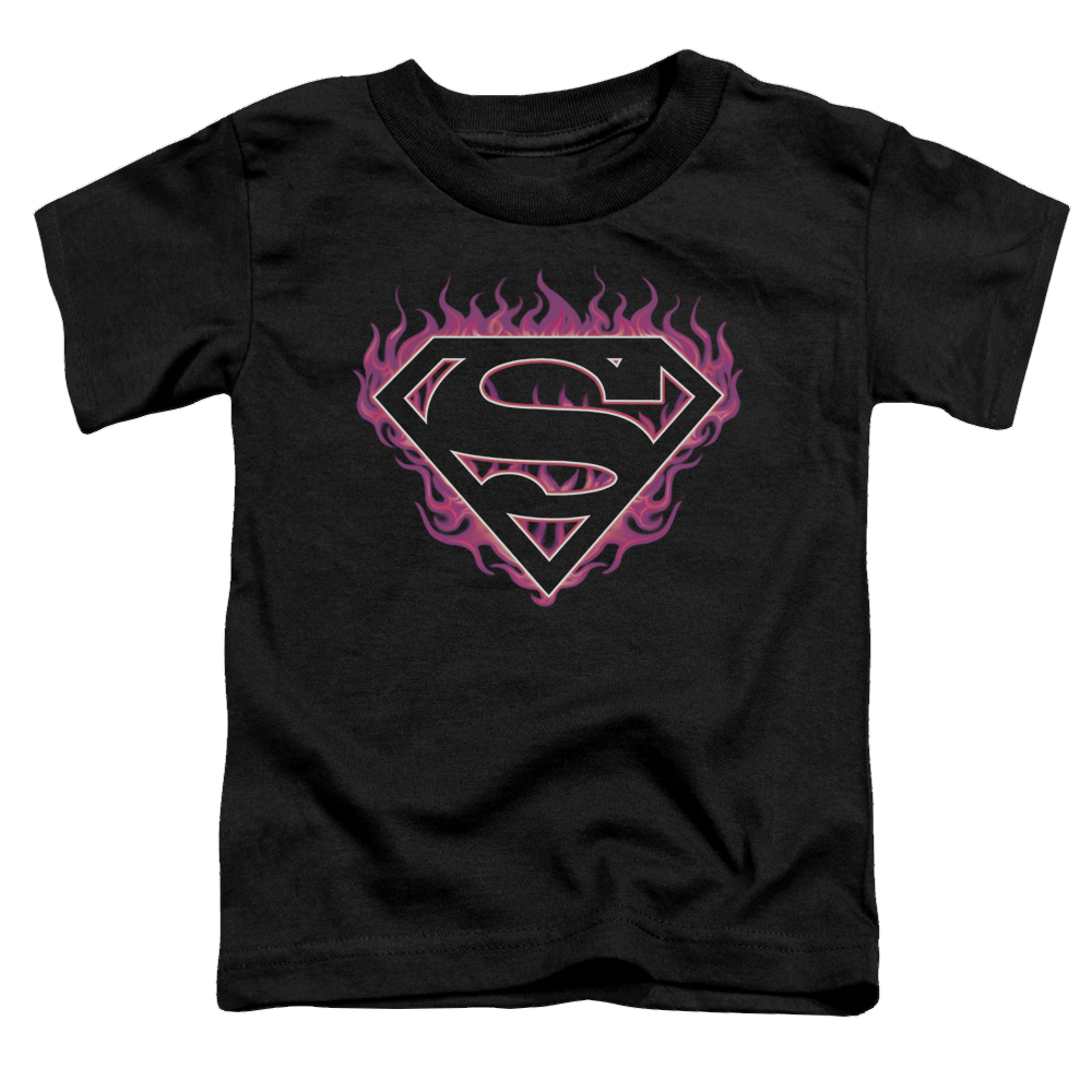 Superman Fuchsia Flames - Toddler T-Shirt Toddler T-Shirt Superman