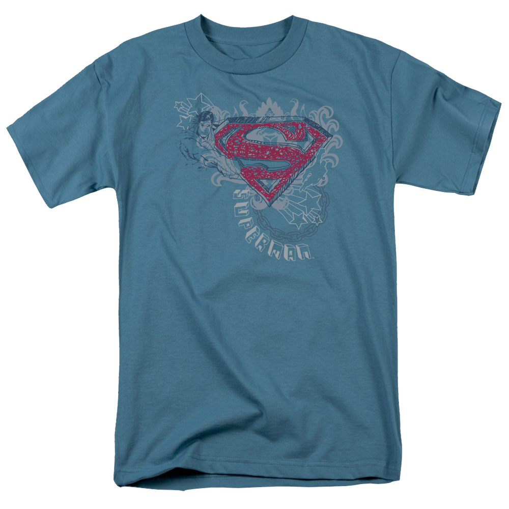 Superman Star And Chains - Men's Regular Fit T-Shirt Men's Regular Fit T-Shirt Superman