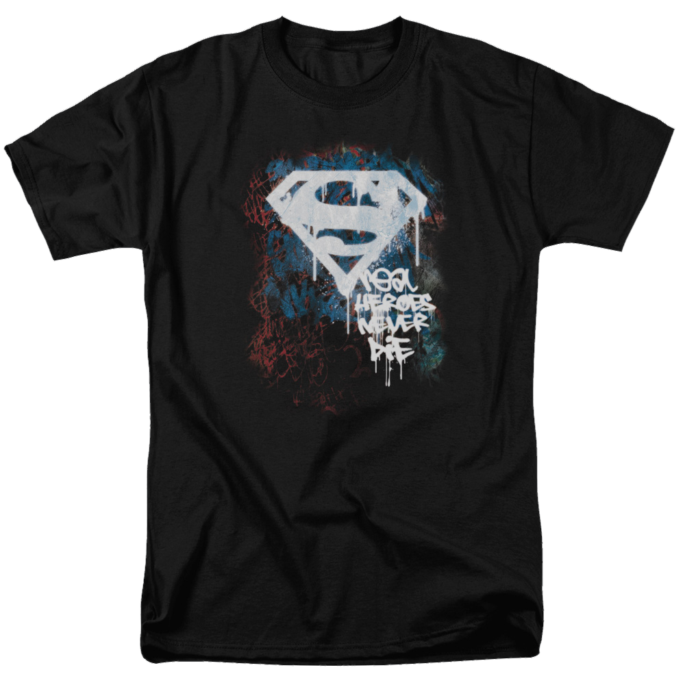 Superman Real Heroes Never Die - Men's Regular Fit T-Shirt Men's Regular Fit T-Shirt Superman