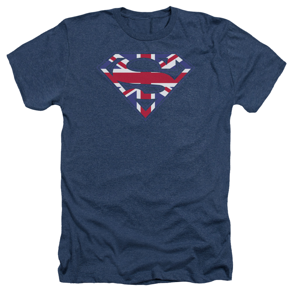 Superman Great Britian Shield - Men's Heather T-Shirt Men's Heather T-Shirt Superman