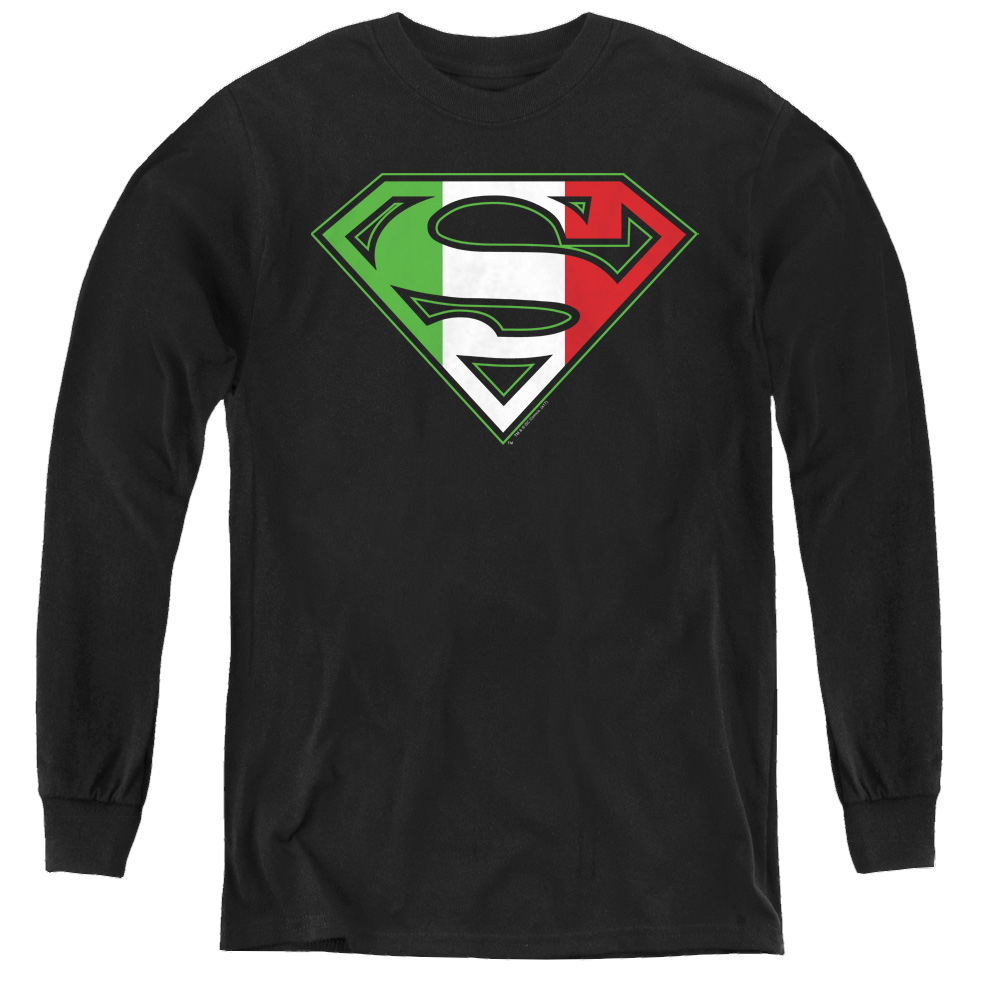 Superman Italian Shield - Youth Long Sleeve T-Shirt Youth Long Sleeve T-Shirt Superman