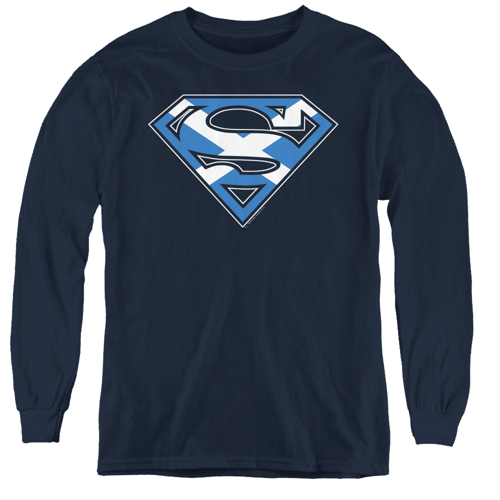 Superman Scottish Shield - Youth Long Sleeve T-Shirt Youth Long Sleeve T-Shirt Superman