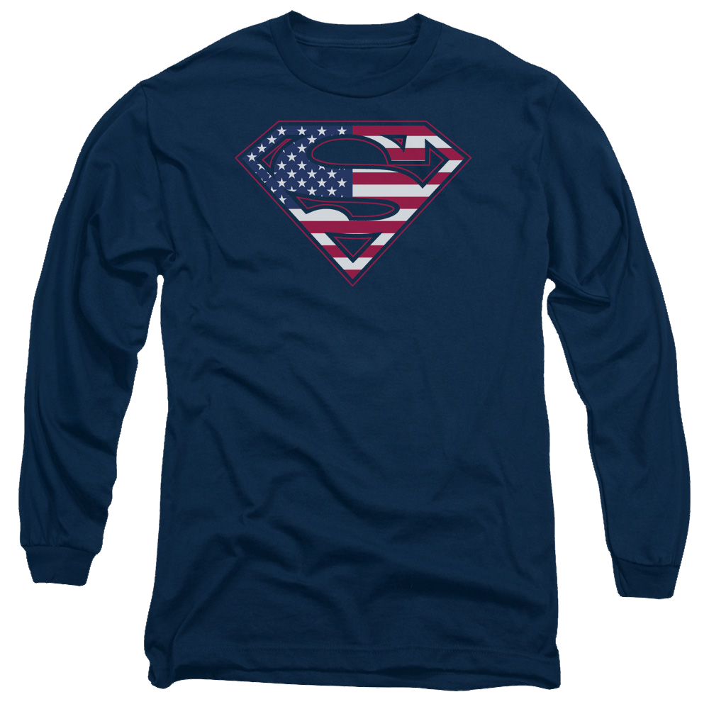 Superman U S Shield - Men's Long Sleeve T-Shirt Men's Long Sleeve T-Shirt Superman
