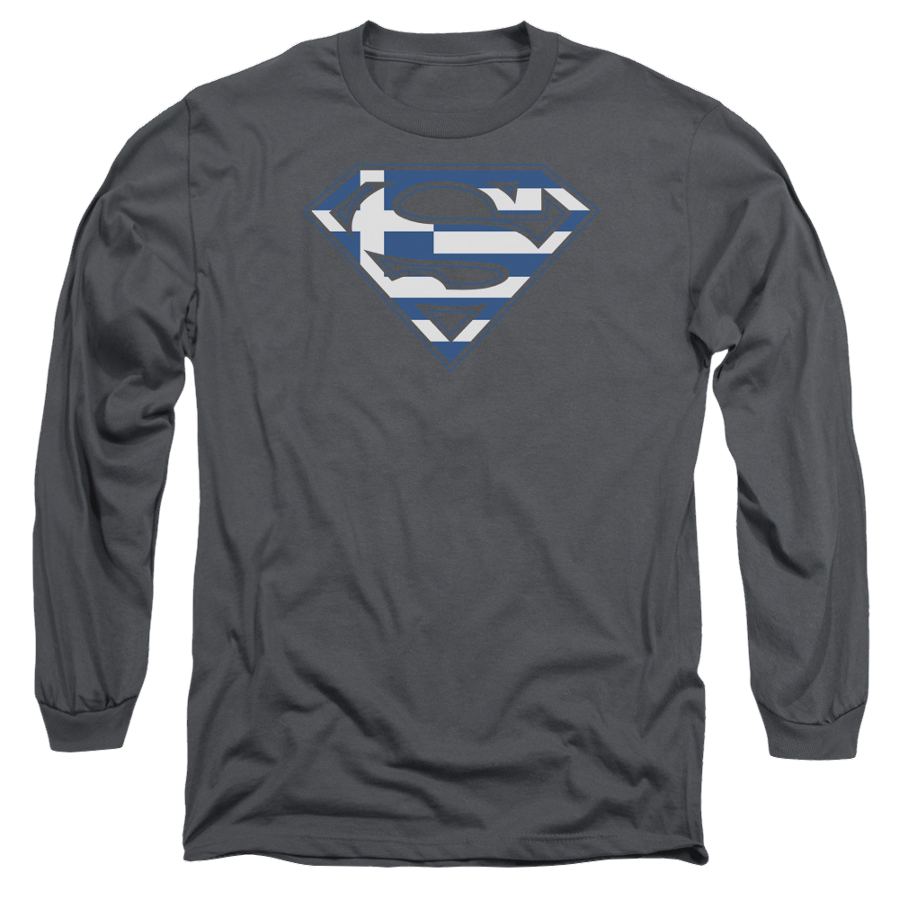 Superman Greek Shield - Men's Long Sleeve T-Shirt Men's Long Sleeve T-Shirt Superman