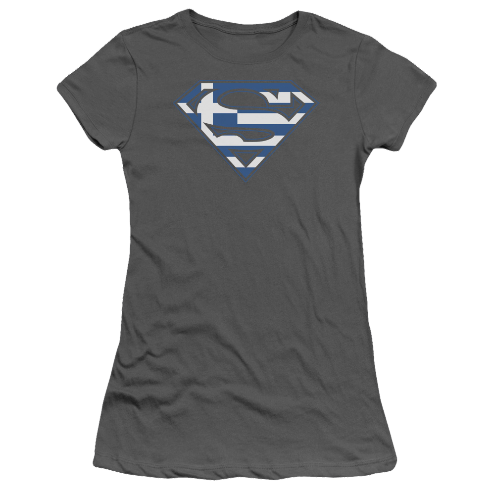 Superman Greek Shield - Juniors T-Shirt Juniors T-Shirt Superman