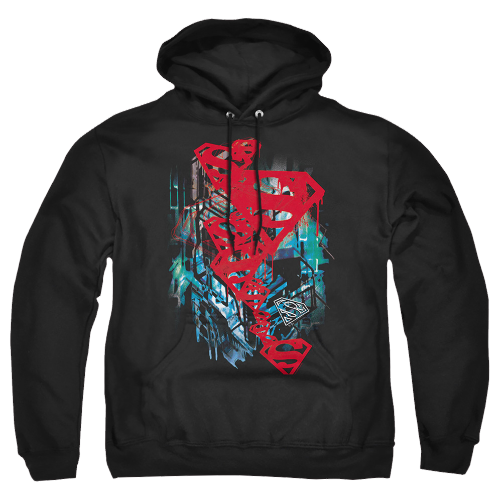 Superman Gritty - Pullover Hoodie Pullover Hoodie Superman