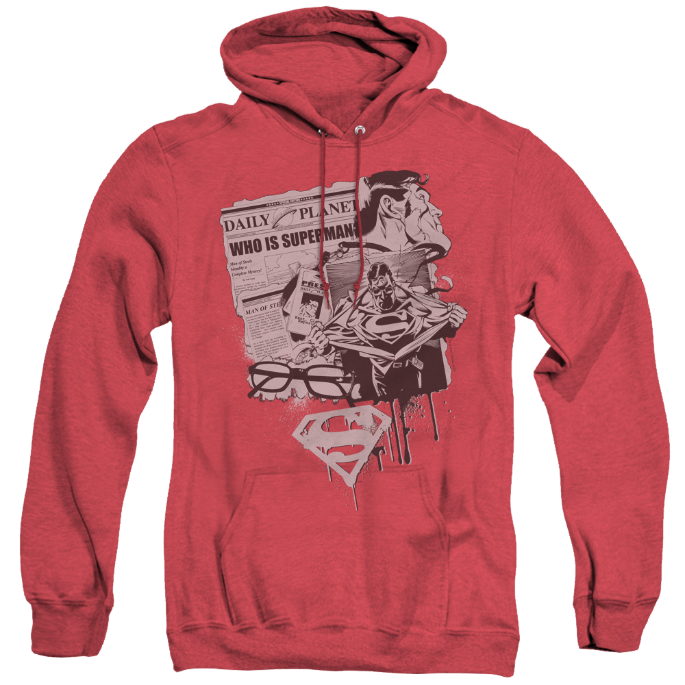 Superman Identity - Heather Pullover Hoodie Heather Pullover Hoodie Superman