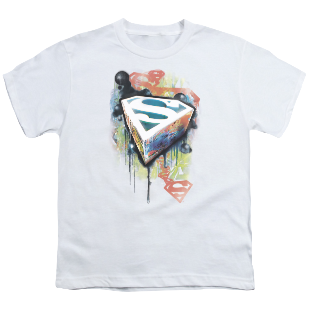 Superman Urban Shields - Youth T-Shirt Youth T-Shirt (Ages 8-12) Superman