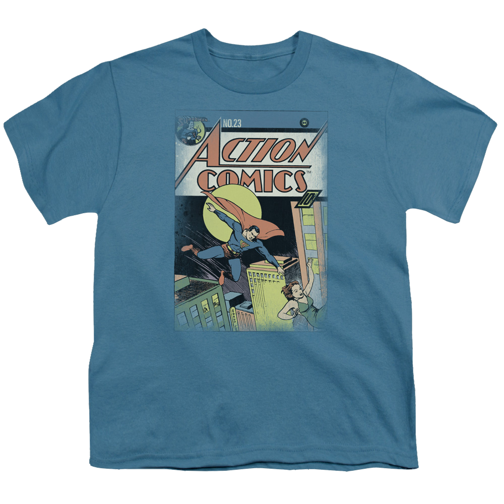 Superman Vintage Heroes - Youth T-Shirt Youth T-Shirt (Ages 8-12) Superman