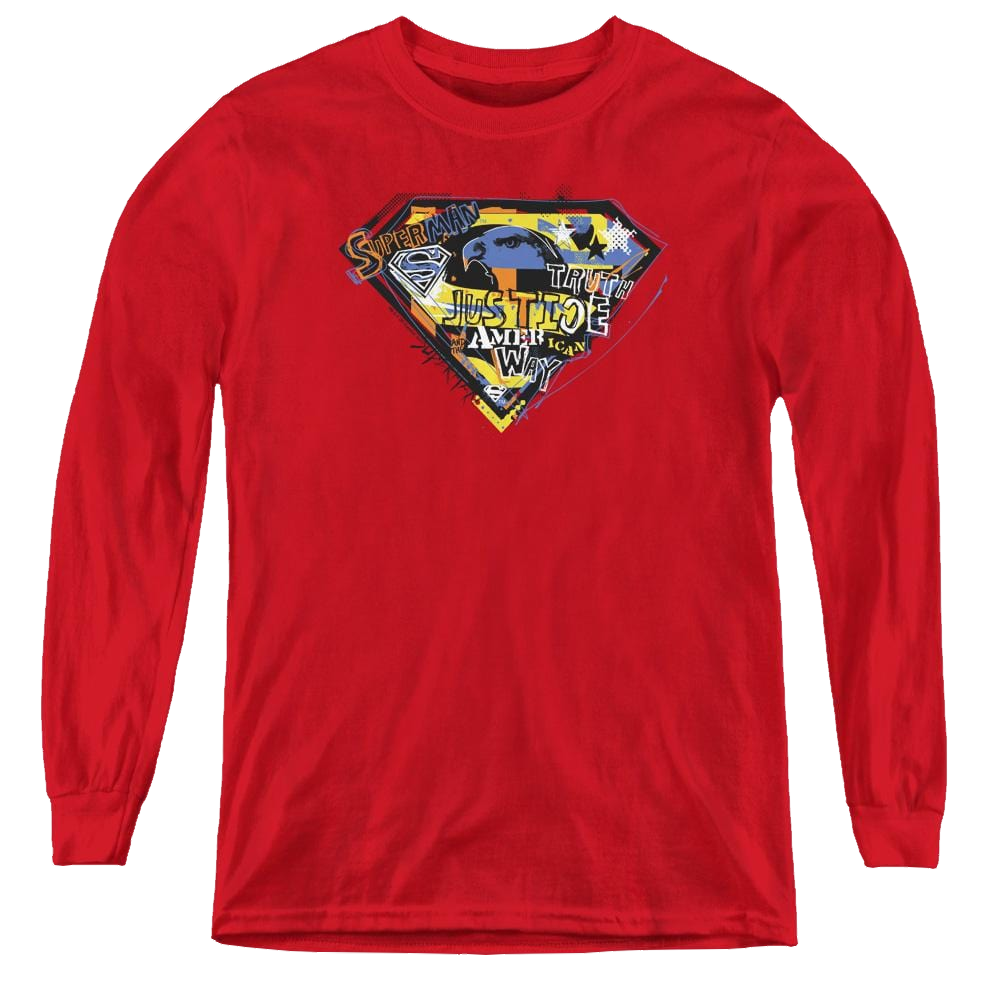 Superman American Way - Youth Long Sleeve T-Shirt Youth Long Sleeve T-Shirt Superman