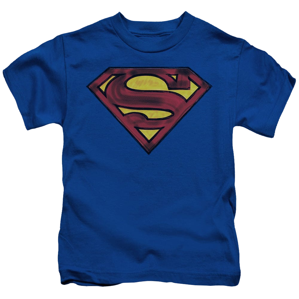 Superman Charcoal Shield - Kid's T-Shirt Kid's T-Shirt (Ages 4-7) Superman