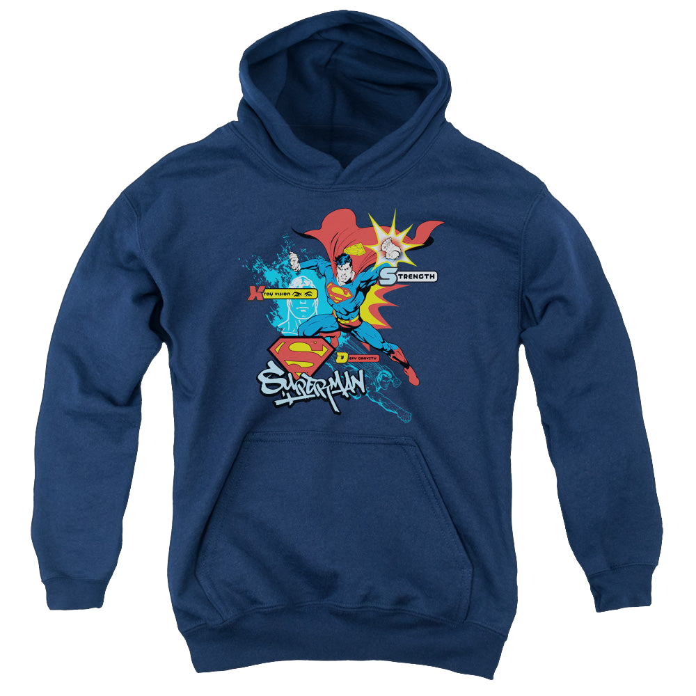 Superman Abilities - Youth Hoodie Youth Hoodie (Ages 8-12) Superman