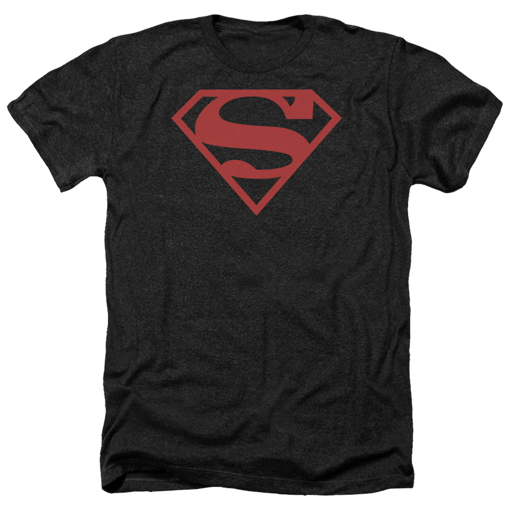 Superman Red On Black Shield - Men's Heather T-Shirt Men's Heather T-Shirt Superman