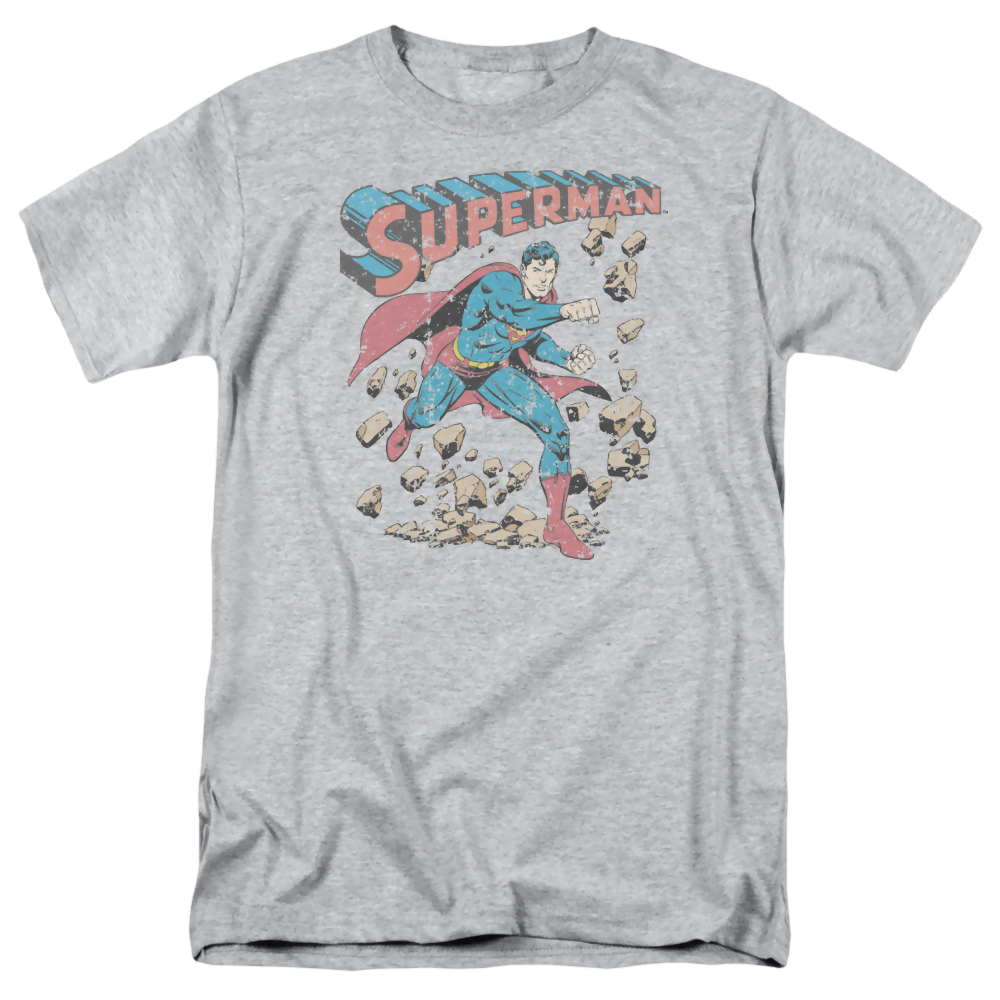 Superman Mad At Rocks - Men's Regular Fit T-Shirt Men's Regular Fit T-Shirt Superman