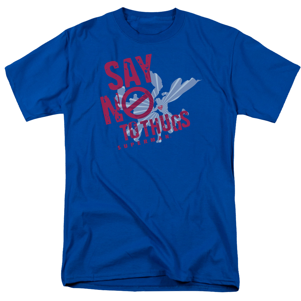 Superman Say No To Thugs - Men's Regular Fit T-Shirt Men's Regular Fit T-Shirt Superman