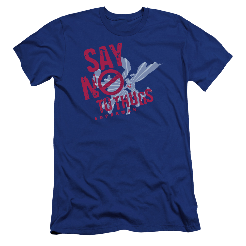 Superman Say No To Thugs - Men's Premium Slim Fit T-Shirt Men's Premium Slim Fit T-Shirt Superman