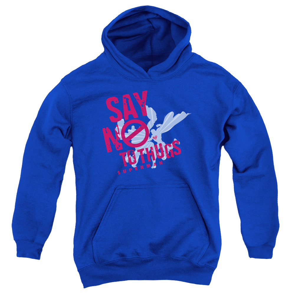 Superman Say No To Thugs - Youth Hoodie Youth Hoodie (Ages 8-12) Superman