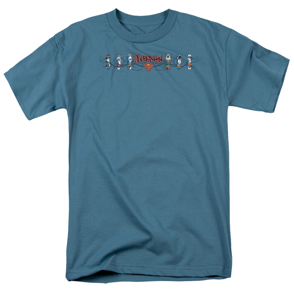Superman Skateboard Supes - Men's Regular Fit T-Shirt Men's Regular Fit T-Shirt Superman