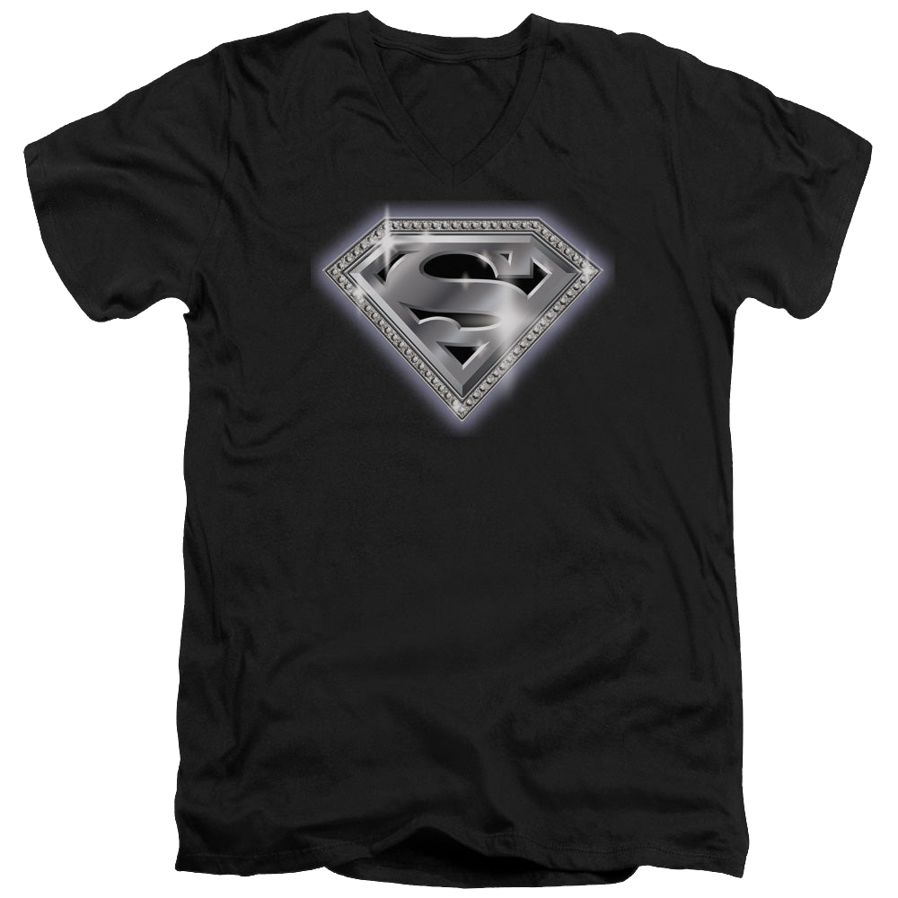 Superman Bling Shield - Men's V-Neck T-Shirt Men's V-Neck T-Shirt Superman