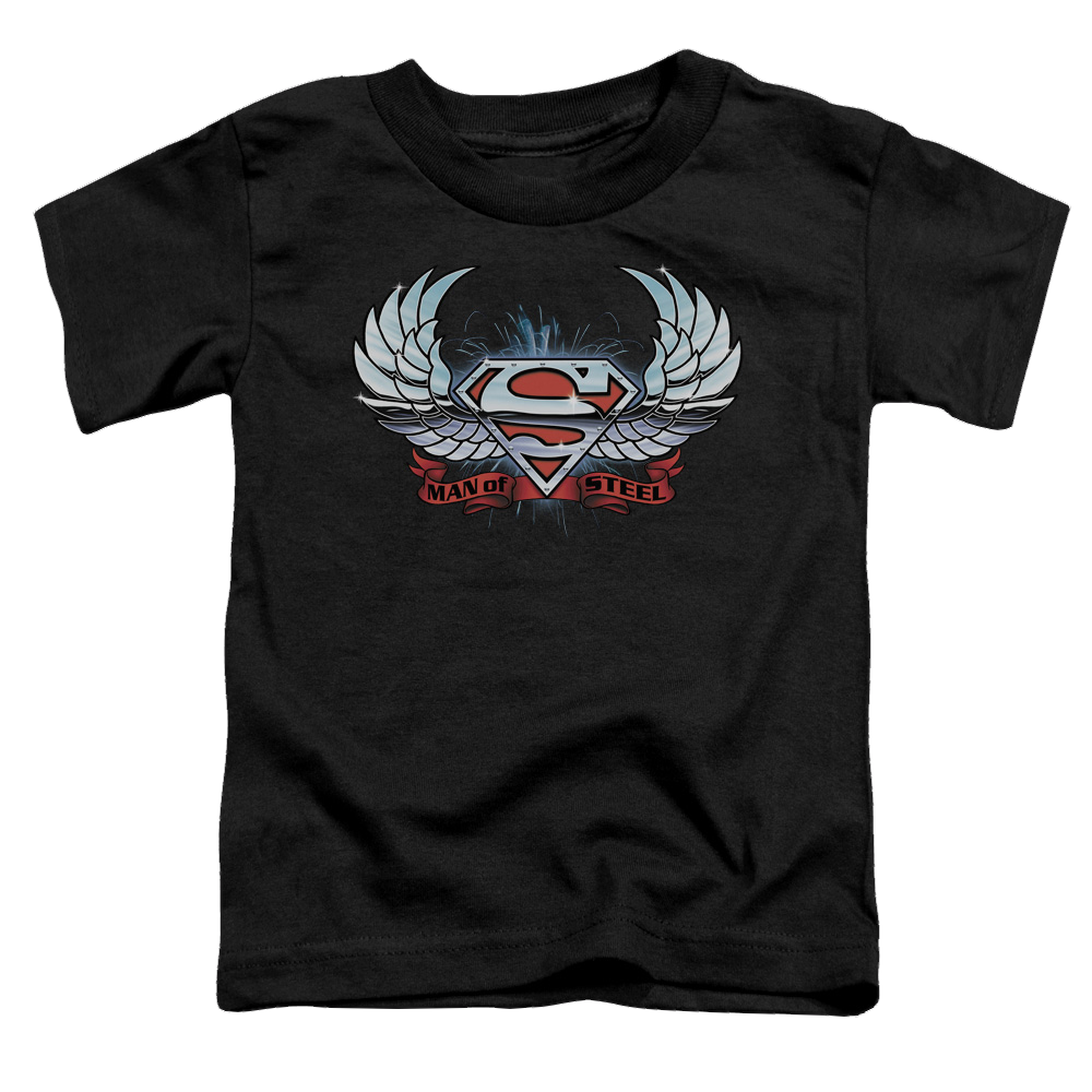 Superman Chrome Wings Shield - Toddler T-Shirt Toddler T-Shirt Superman