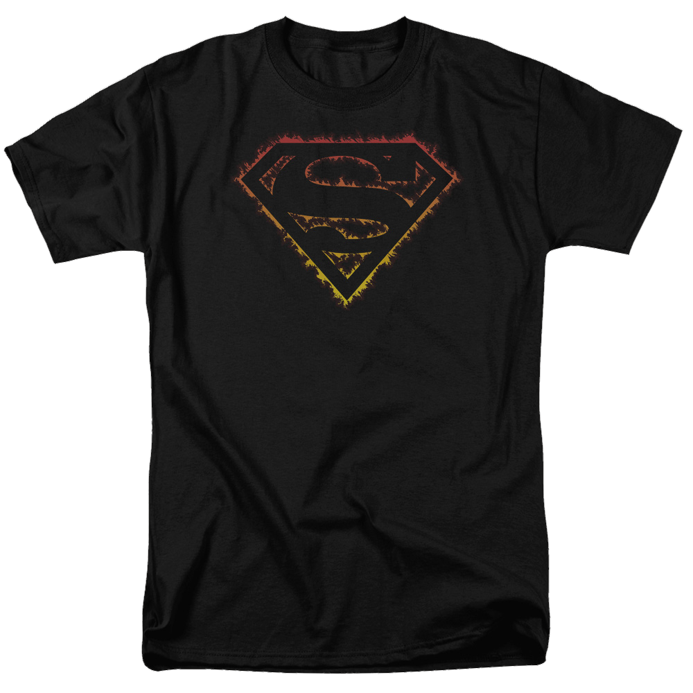 Superman Flame Outlined Logo - Men's Regular Fit T-Shirt Men's Regular Fit T-Shirt Superman