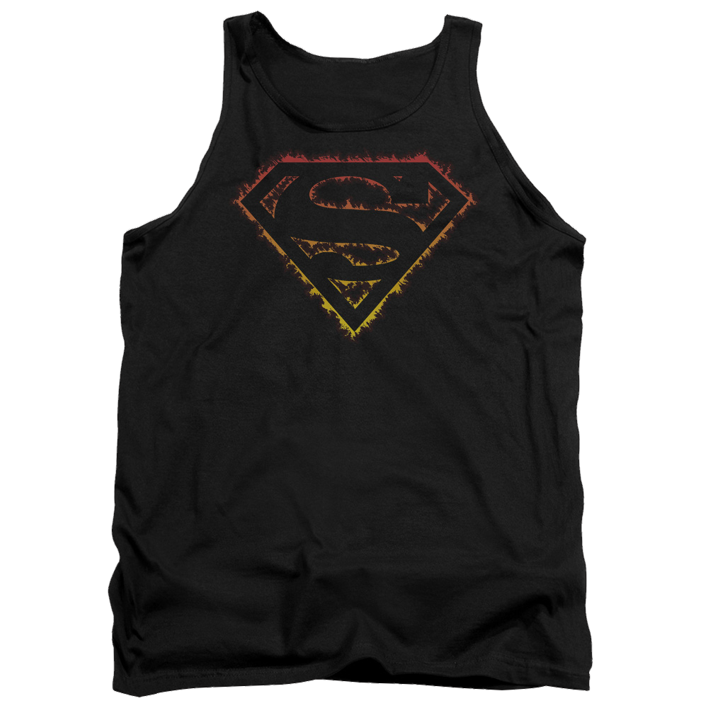 Superman Flame Outlined Logo - Men's Tank Top Men's Tank Superman
