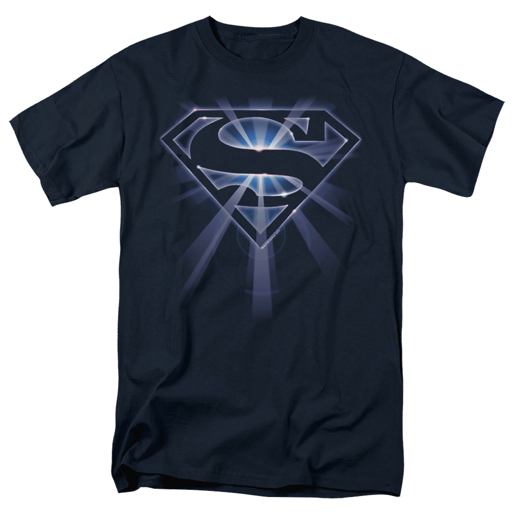 Superman Glowing Shield - Men's Regular Fit T-Shirt Men's Regular Fit T-Shirt Superman