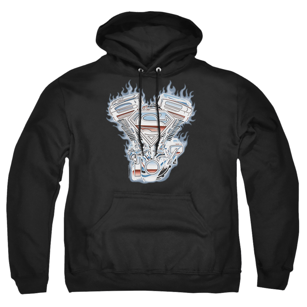 Superman V Twin Logo - Pullover Hoodie Pullover Hoodie Superman