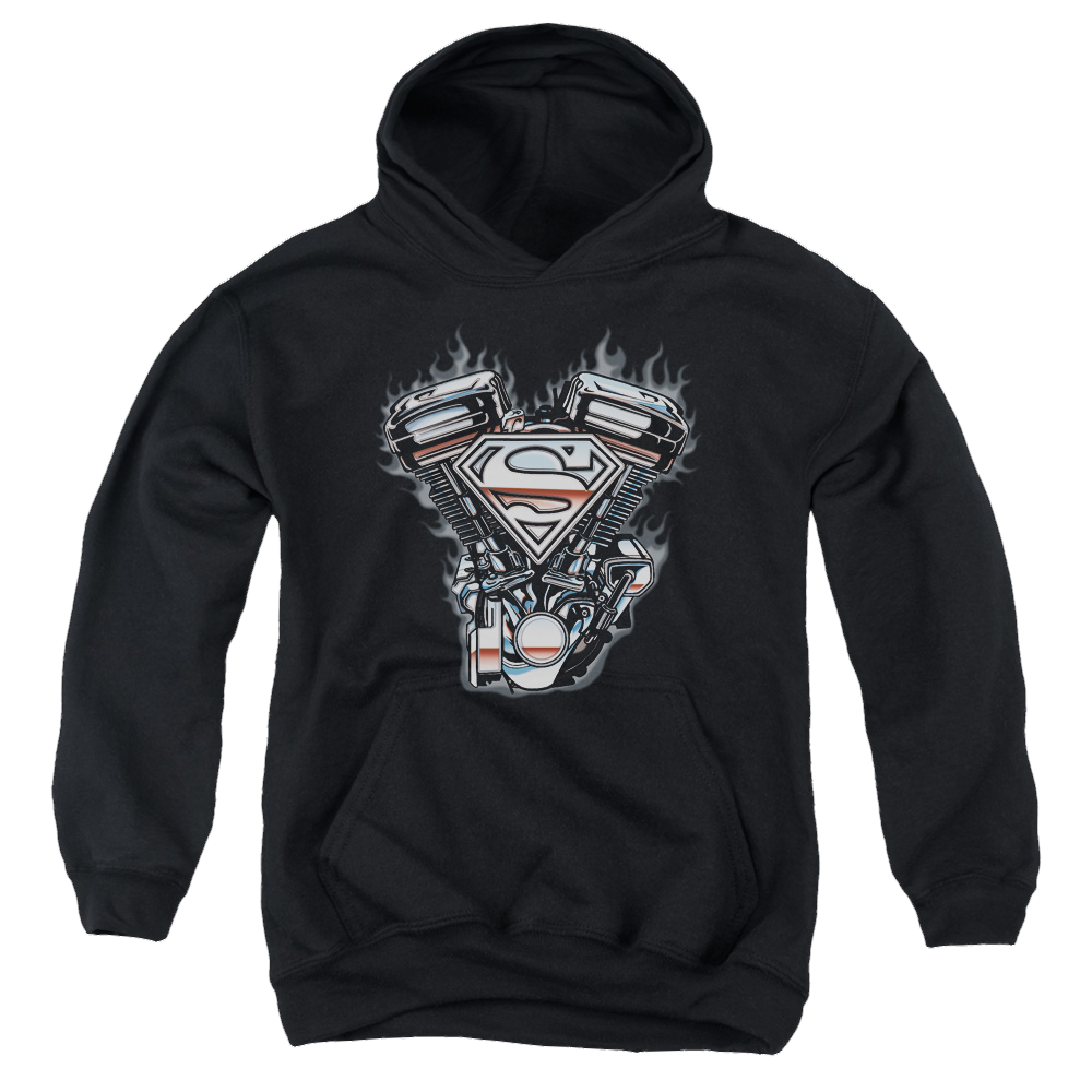 Superman V Twin Logo - Youth Hoodie Youth Hoodie (Ages 8-12) Superman