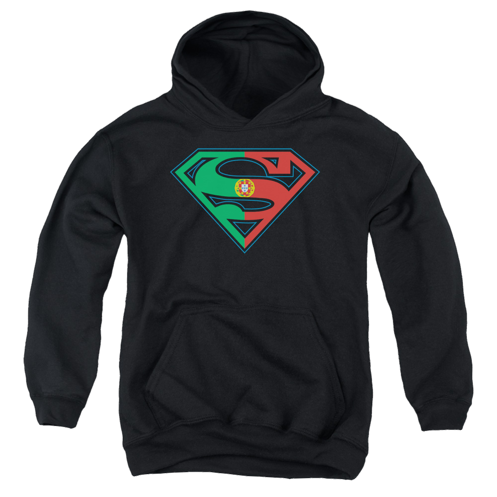 Superman Portugal Shield - Youth Hoodie Youth Hoodie (Ages 8-12) Superman