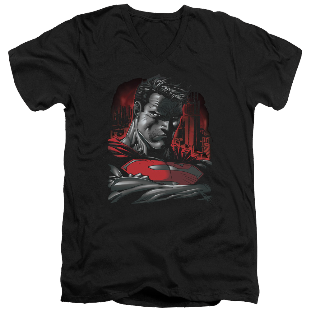 Superman Man Of Steel - Men's V-Neck T-Shirt Men's V-Neck T-Shirt Superman