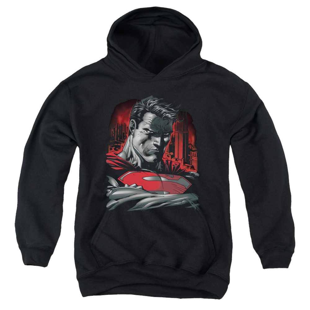 Superman Man Of Steel - Youth Hoodie Youth Hoodie (Ages 8-12) Superman