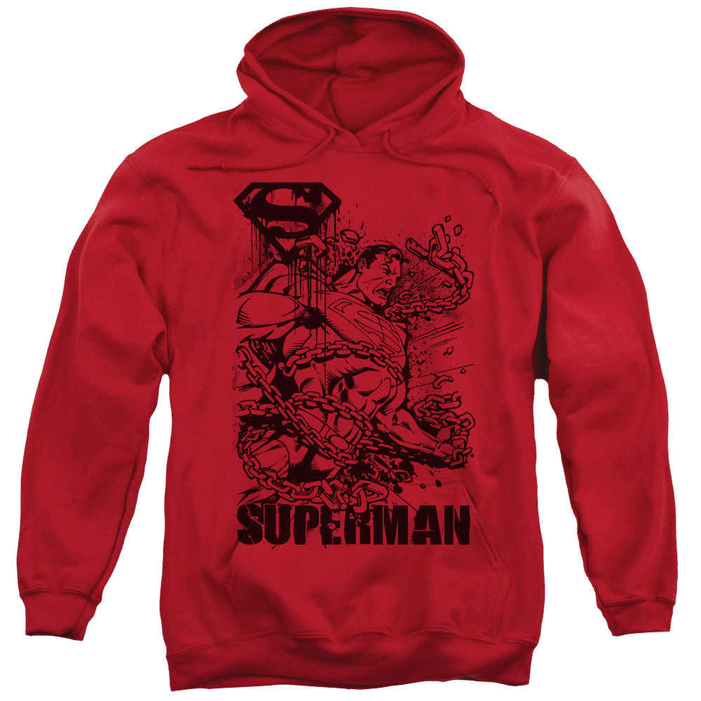 Superman Breaking Chains - Pullover Hoodie Pullover Hoodie Superman