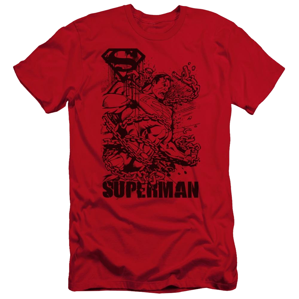 Superman Breaking Chains - Men's Premium Slim Fit T-Shirt Men's Premium Slim Fit T-Shirt Superman