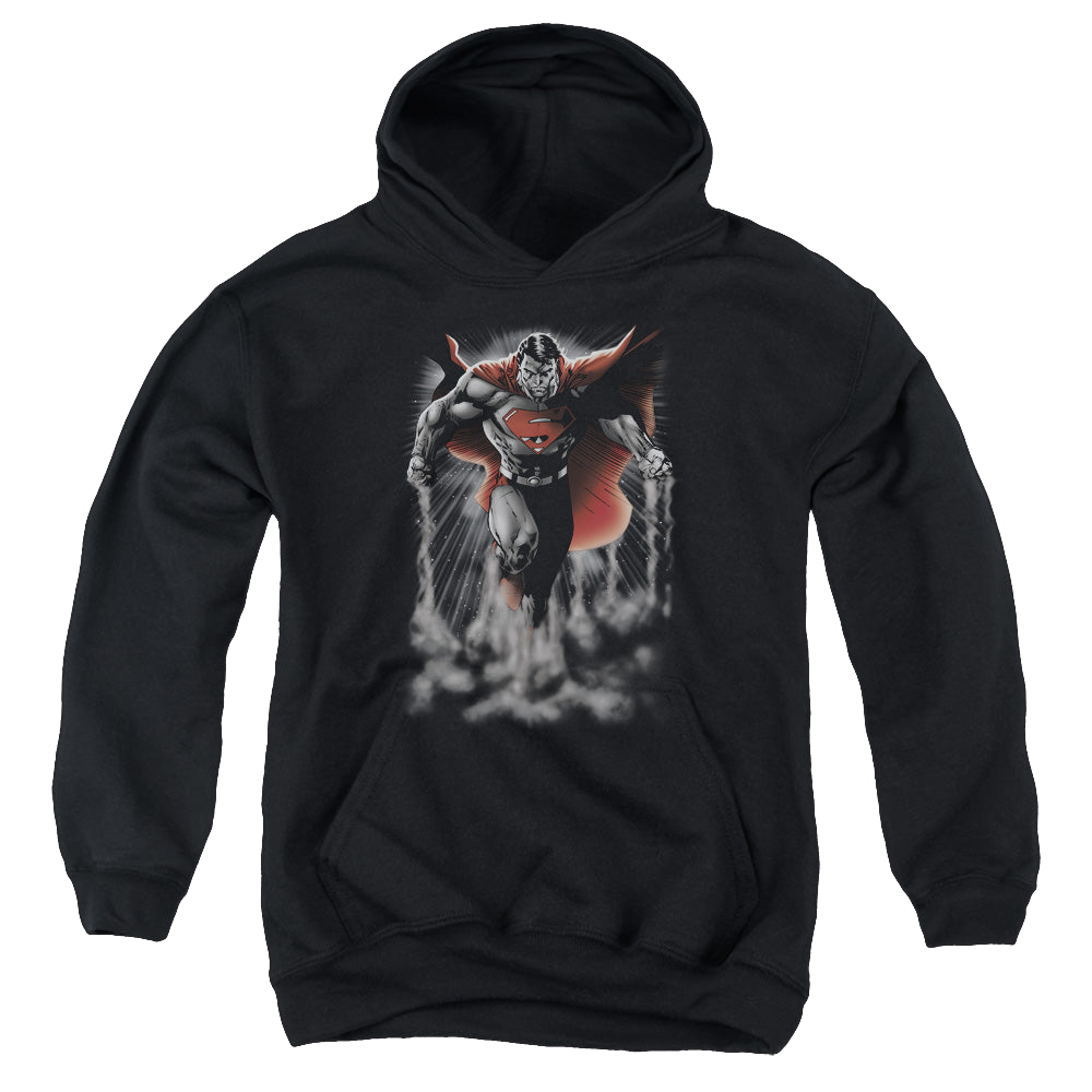 Superman Above The Clouds - Youth Hoodie Youth Hoodie (Ages 8-12) Superman