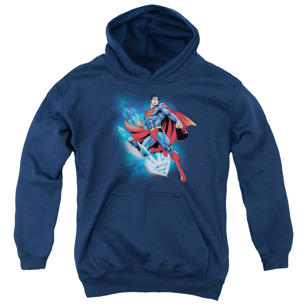 Superman Crystallize - Youth Hoodie Youth Hoodie (Ages 8-12) Superman