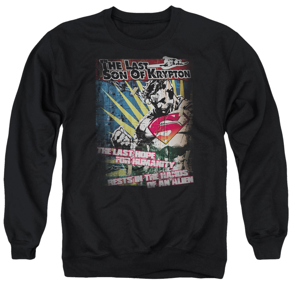 Superman Last Hope - Men's Crewneck Sweatshirt Men's Crewneck Sweatshirt Superman