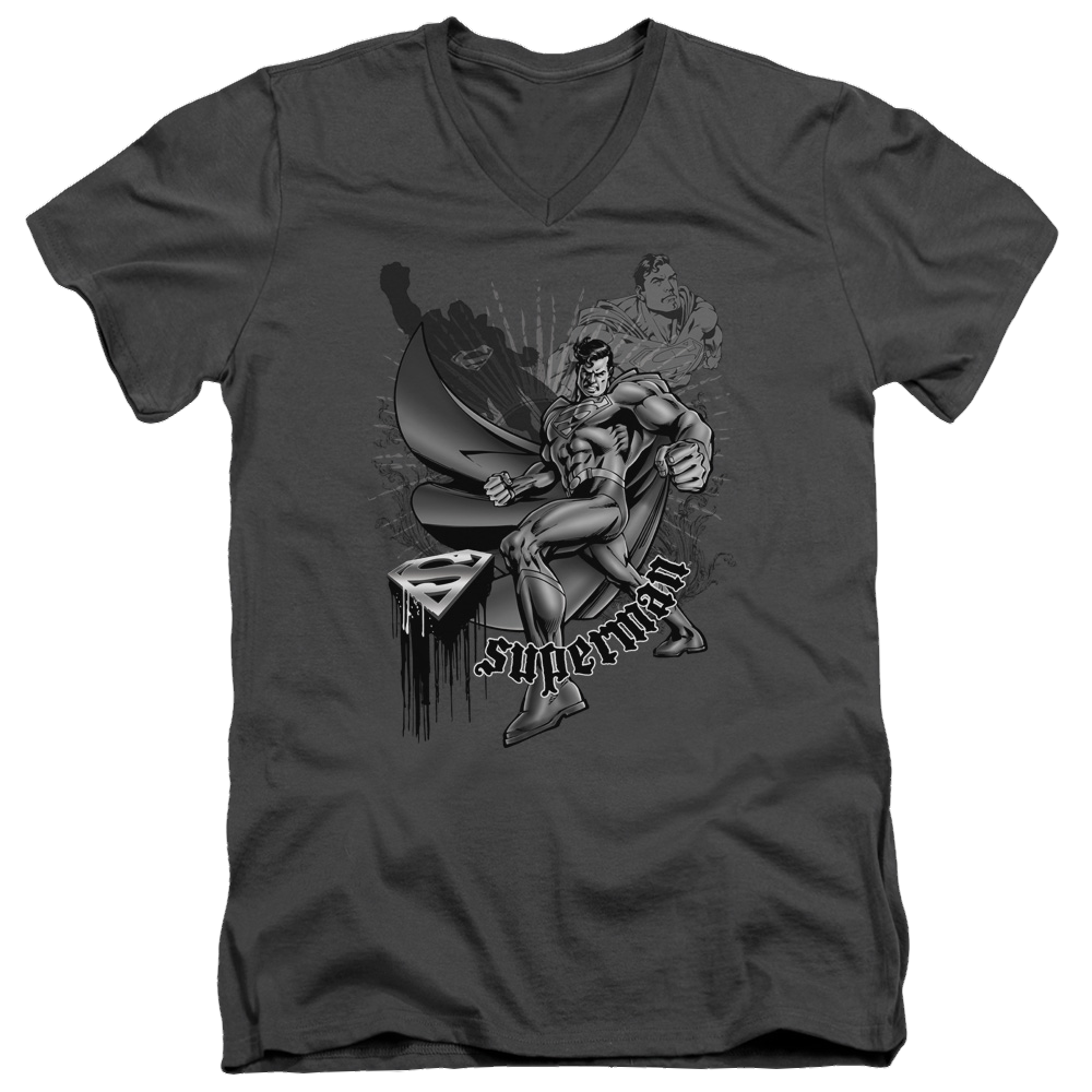 Superman Fight And Flight - Men's V-Neck T-Shirt Men's V-Neck T-Shirt Superman