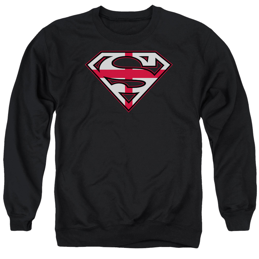 Superman English Shield - Men's Crewneck Sweatshirt Men's Crewneck Sweatshirt Superman