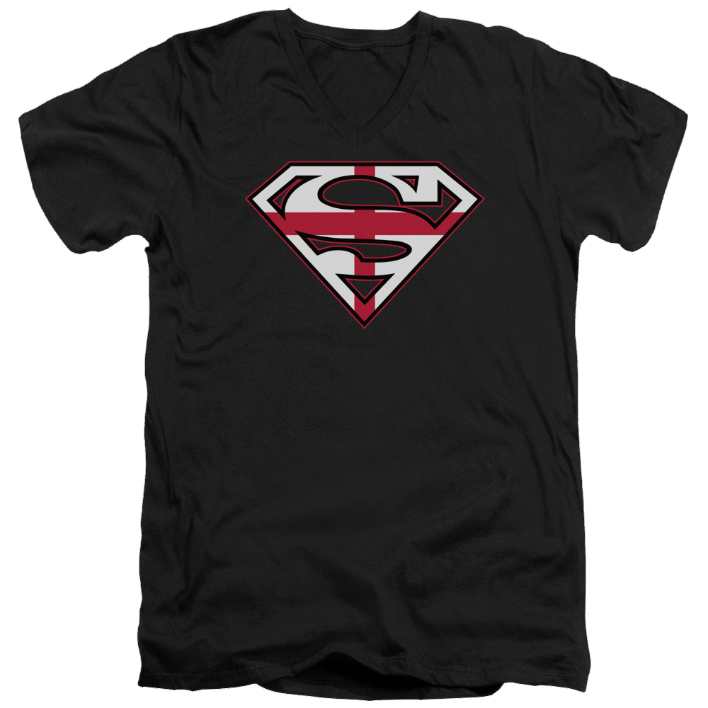 Superman English Shield - Men's V-Neck T-Shirt Men's V-Neck T-Shirt Superman