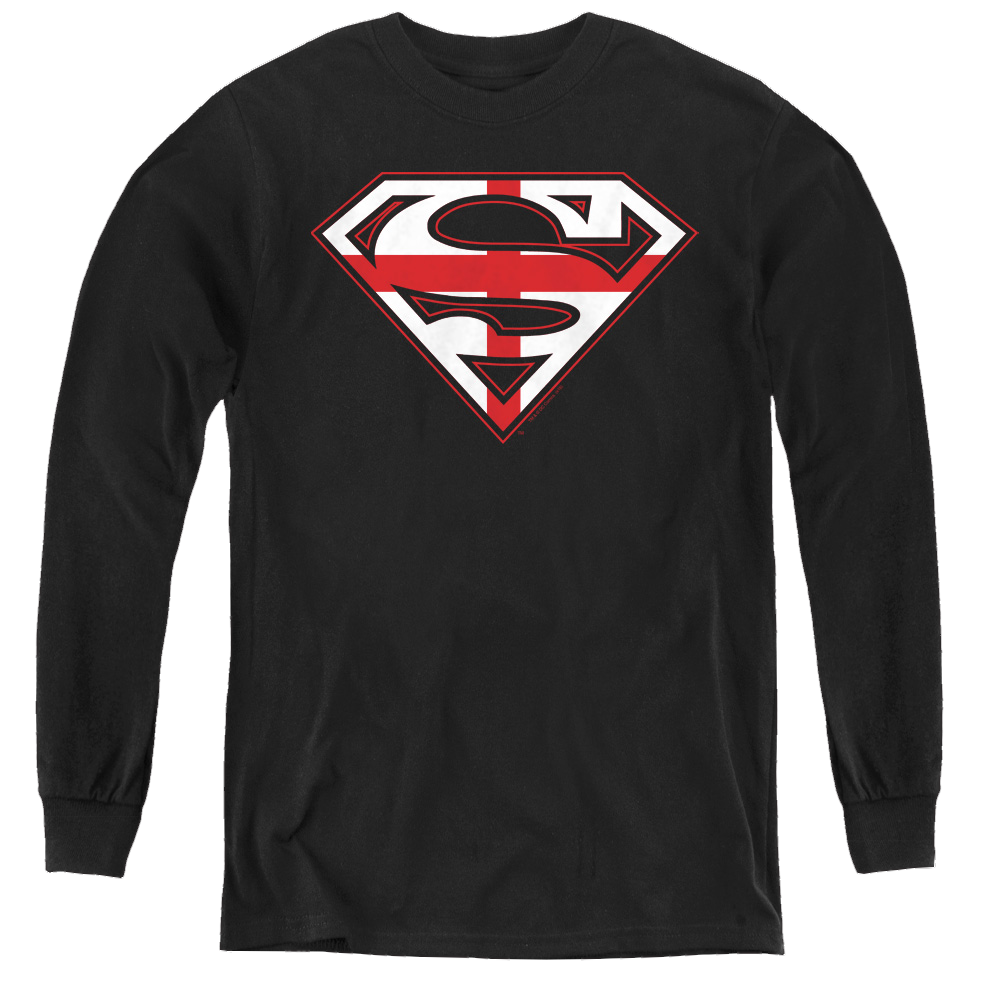 Superman English Shield - Youth Long Sleeve T-Shirt Youth Long Sleeve T-Shirt Superman