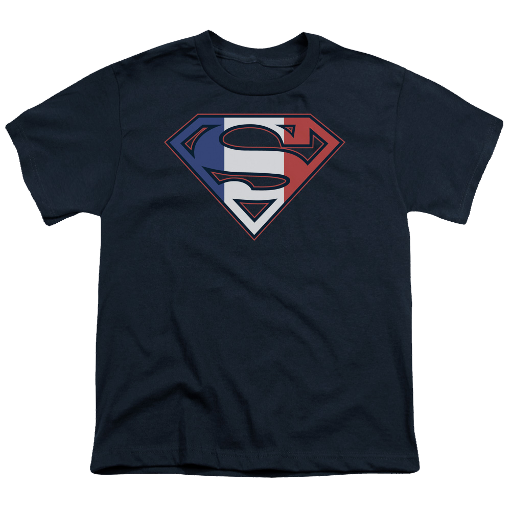 Superman French Shield - Youth T-Shirt Youth T-Shirt (Ages 8-12) Superman