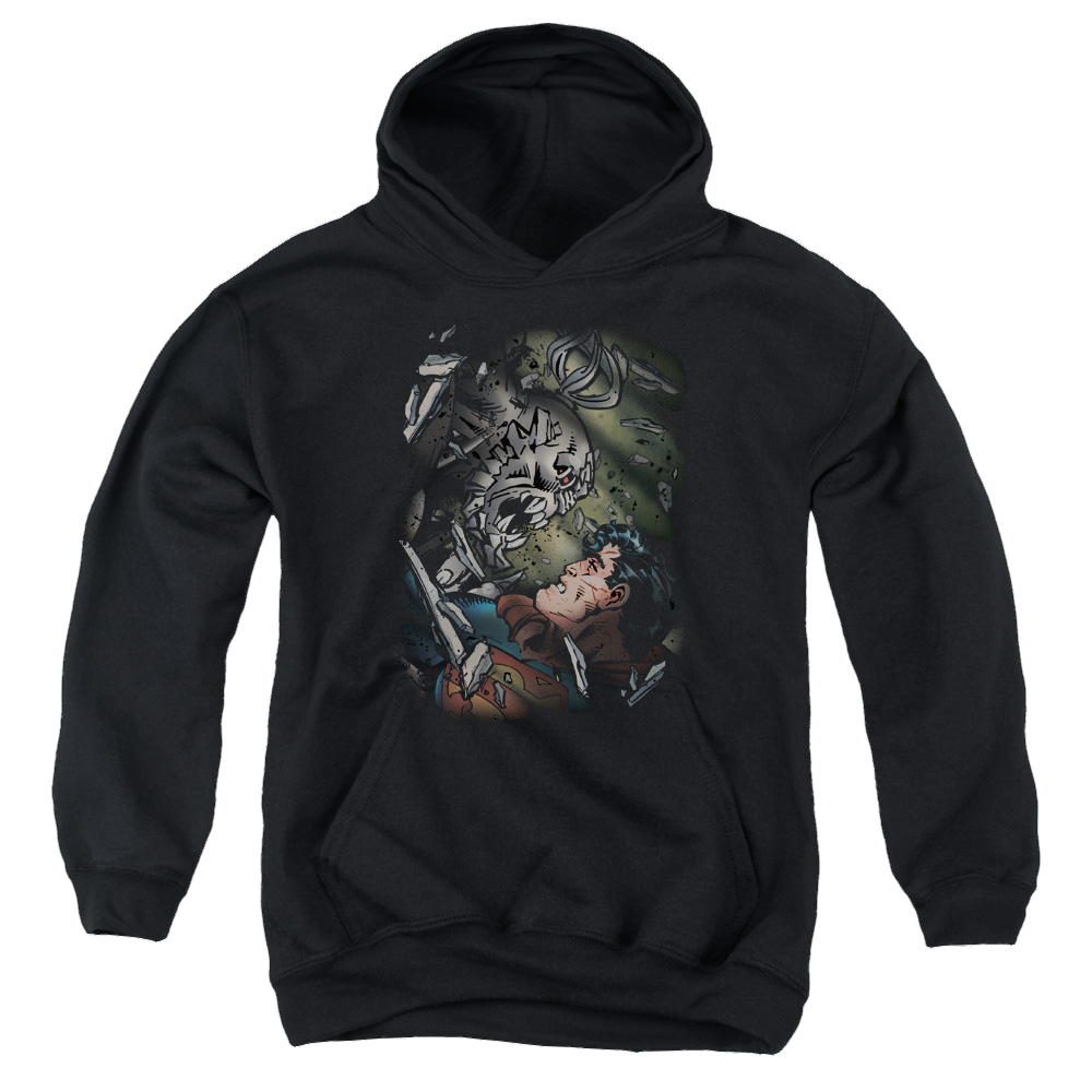 Superman Epic Battle - Youth Hoodie Youth Hoodie (Ages 8-12) Superman