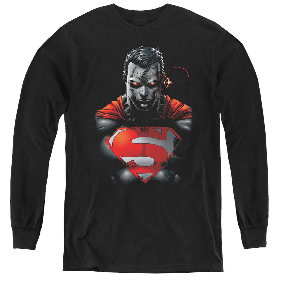 Superman Heat Vision Charged - Youth Long Sleeve T-Shirt Youth Long Sleeve T-Shirt Superman