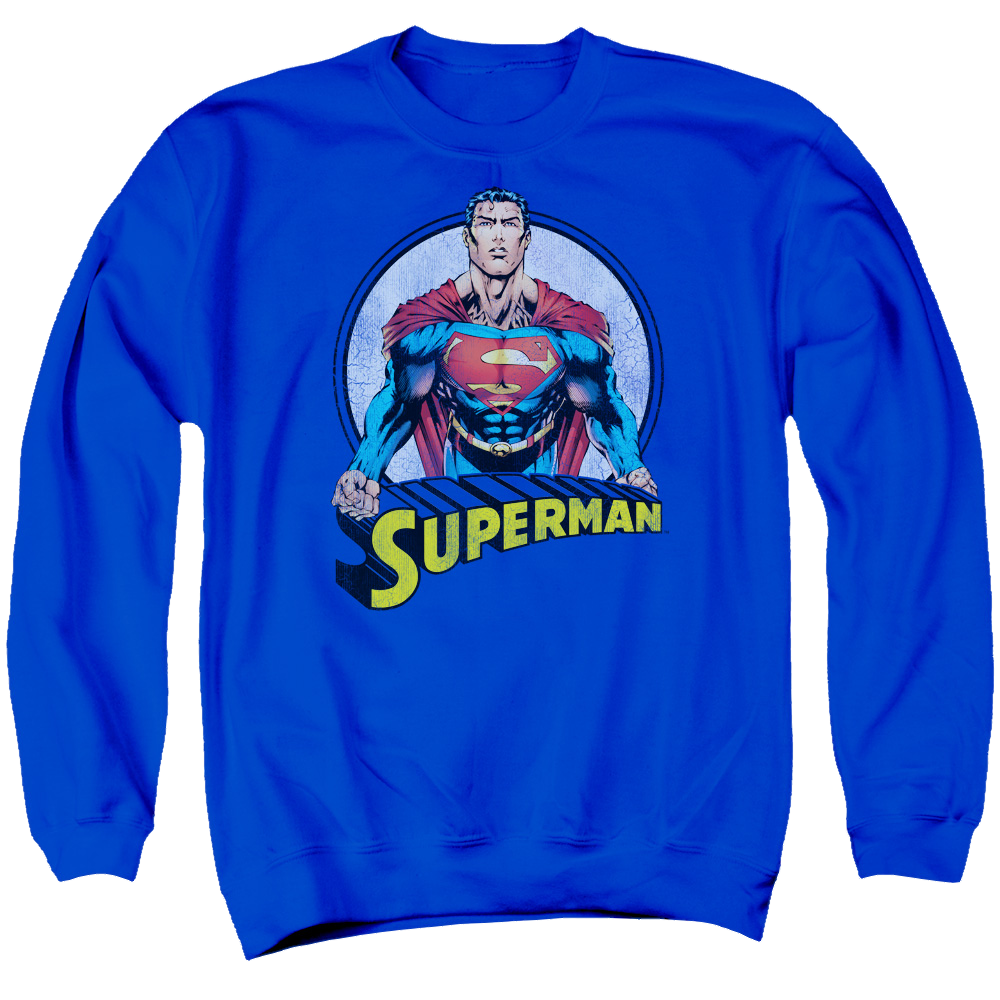 Superman Flying High Again - Men's Crewneck Sweatshirt Men's Crewneck Sweatshirt Superman
