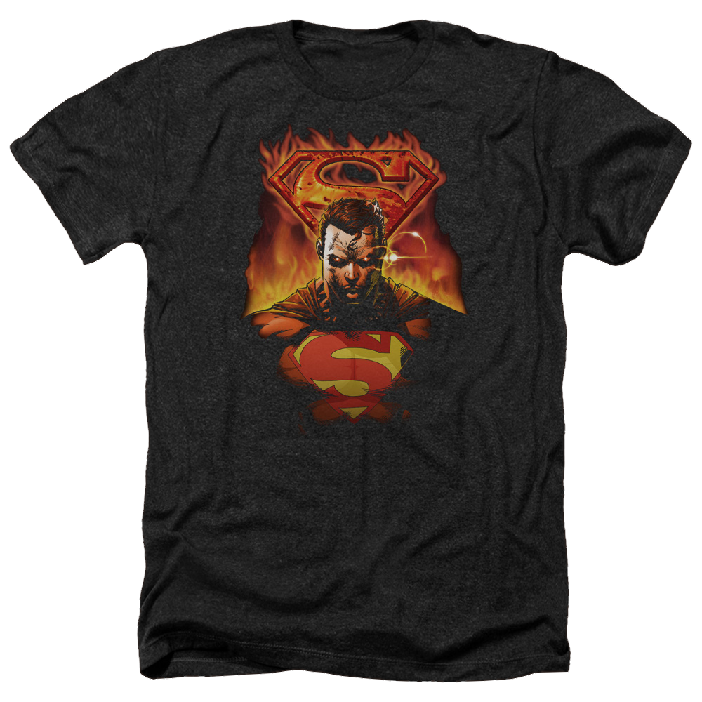 Superman Man On Fire - Men's Heather T-Shirt Men's Heather T-Shirt Superman
