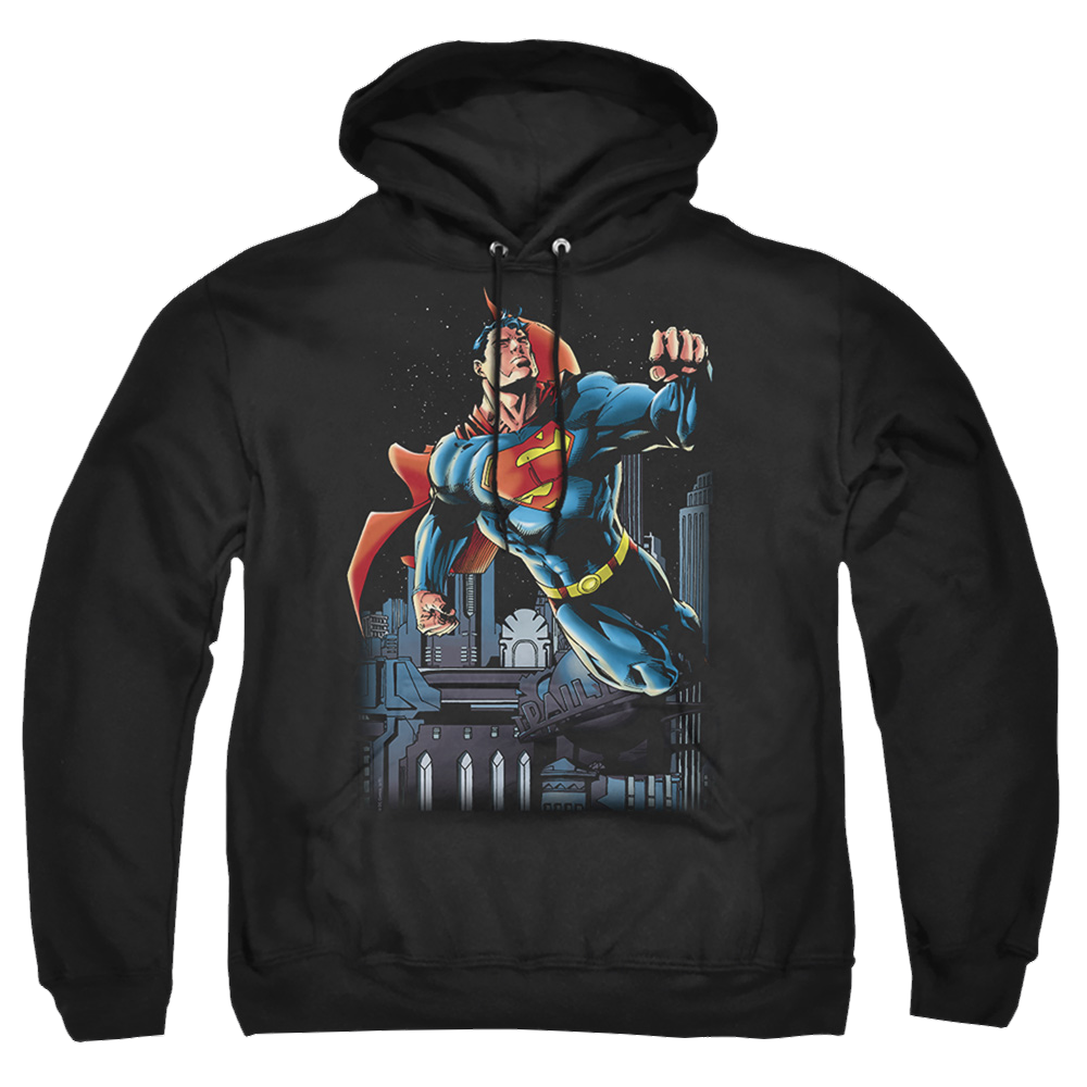 Superman Night Fight - Pullover Hoodie Pullover Hoodie Superman